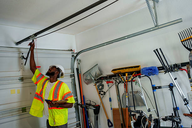 Professional Garage Door Roller Replacement technician working in LeChee, AZ